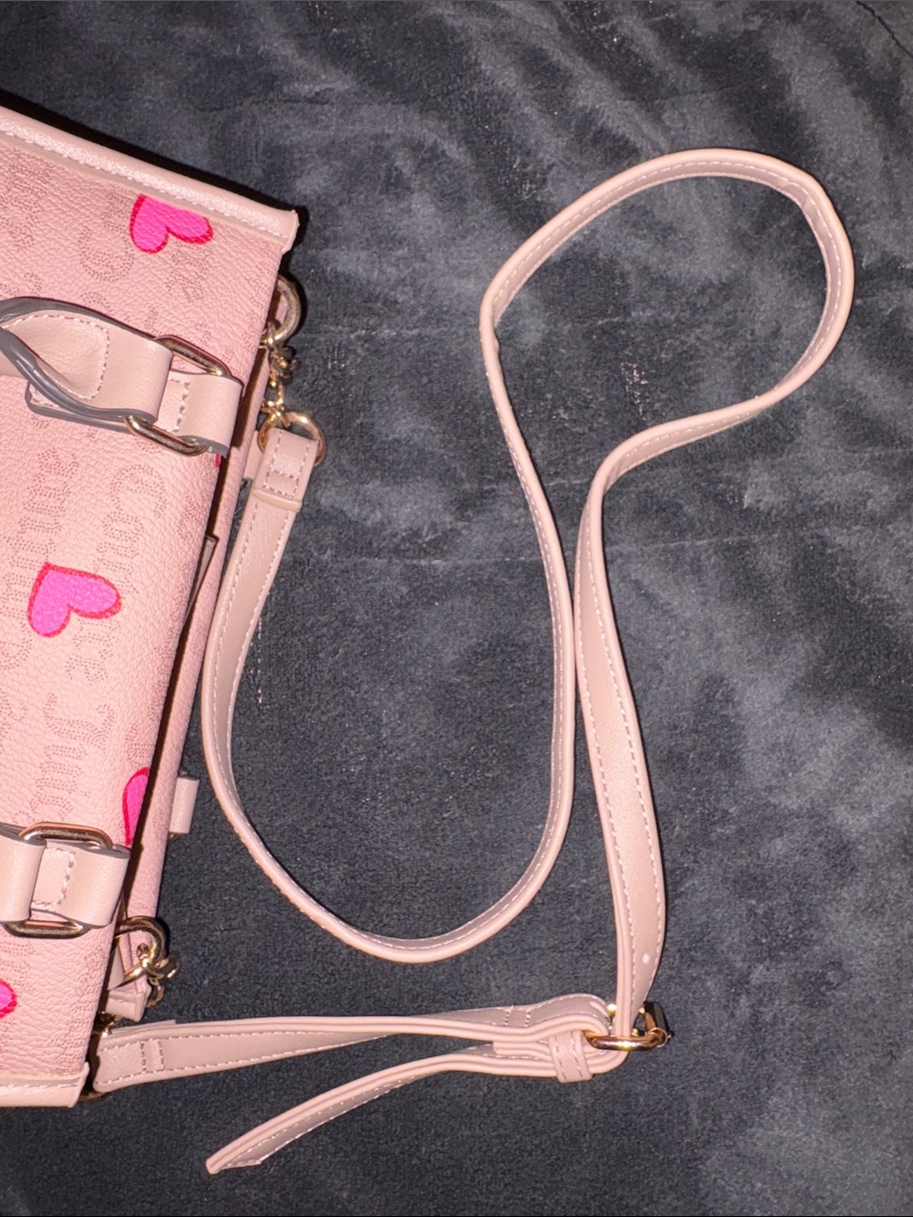 Juicy Couture Pink Heart Accent Purse with Gold Logo - Picture 10 of 14